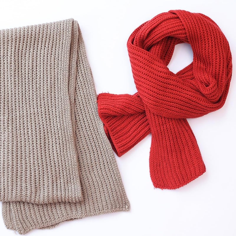 Ruby&Tang Kids Scarf Winter Warm Soft Knit Cotton Toddler Classic Scarves For Boys Girls 1-6Years - Image 4